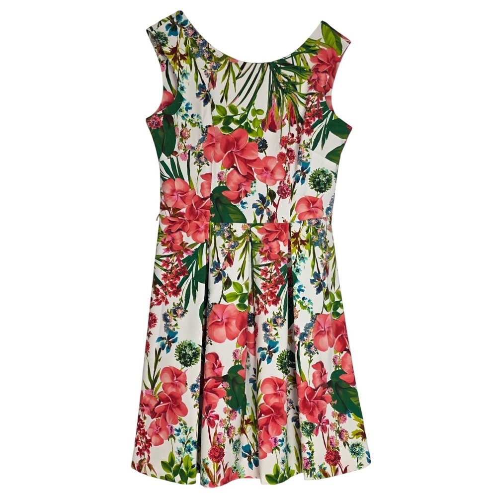 Danny & Nicole Floral Fit & Flare Dress Women's Size 12 Tropical Print